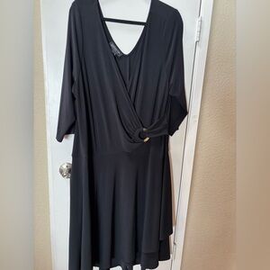 Jones New York Black Long Sleeve Dress